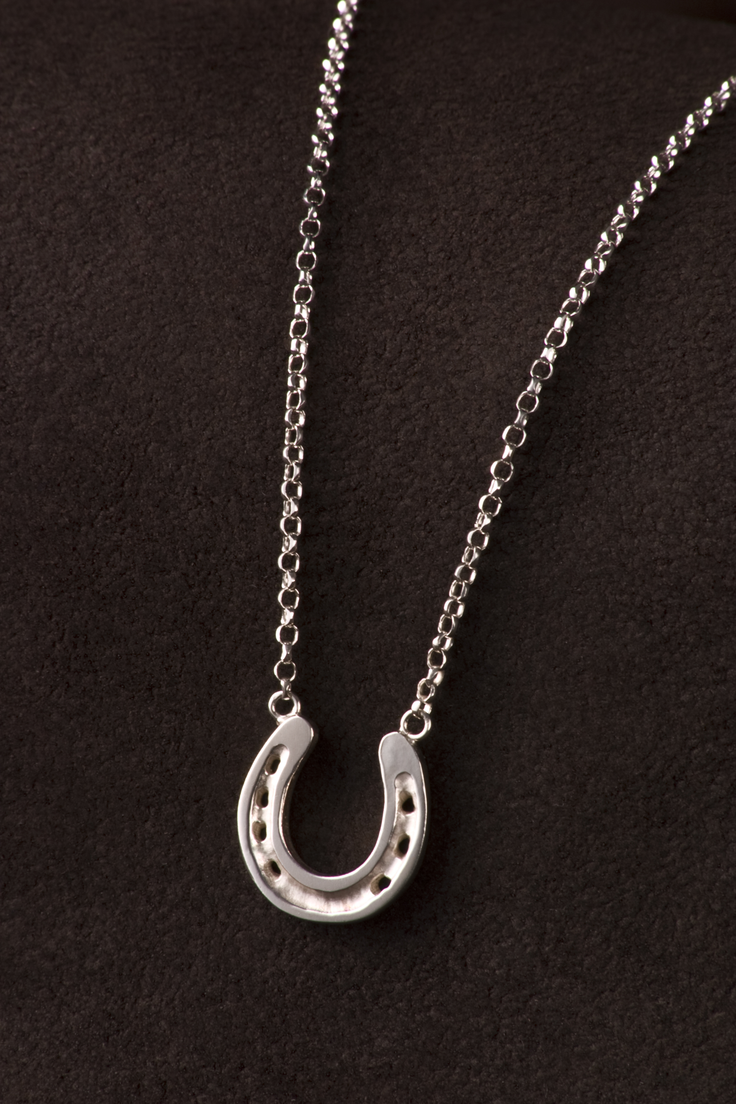 Sterling Silver Horseshoe Necklace Sarah Cole Jewellery