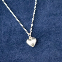 heart necklace - blue